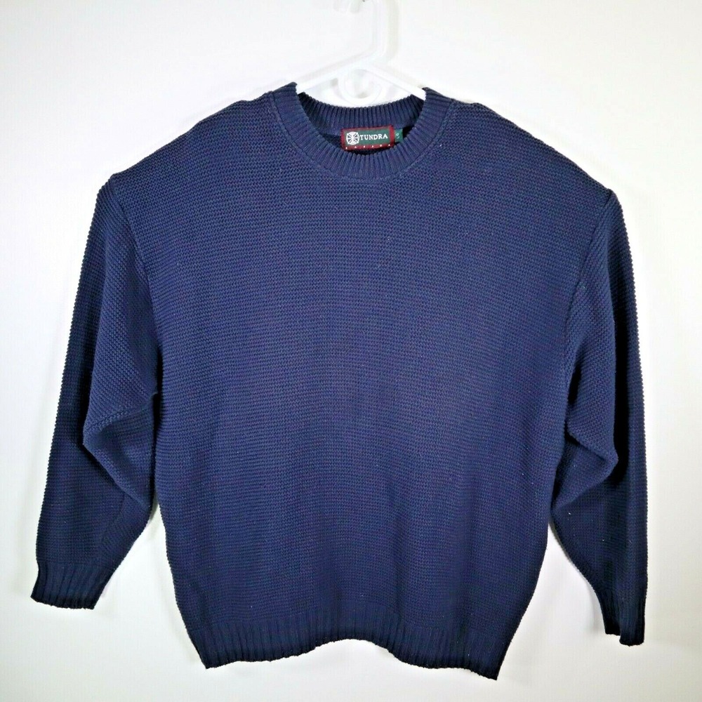 TUNDRA of CANADA Mens Crewneck Size Large L Navy Blue Sweater